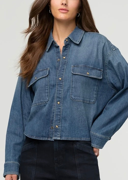 Performance Denim Lite Boxy Shirt