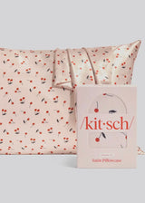 Satin Pillowcase Standard - Cherry Print
