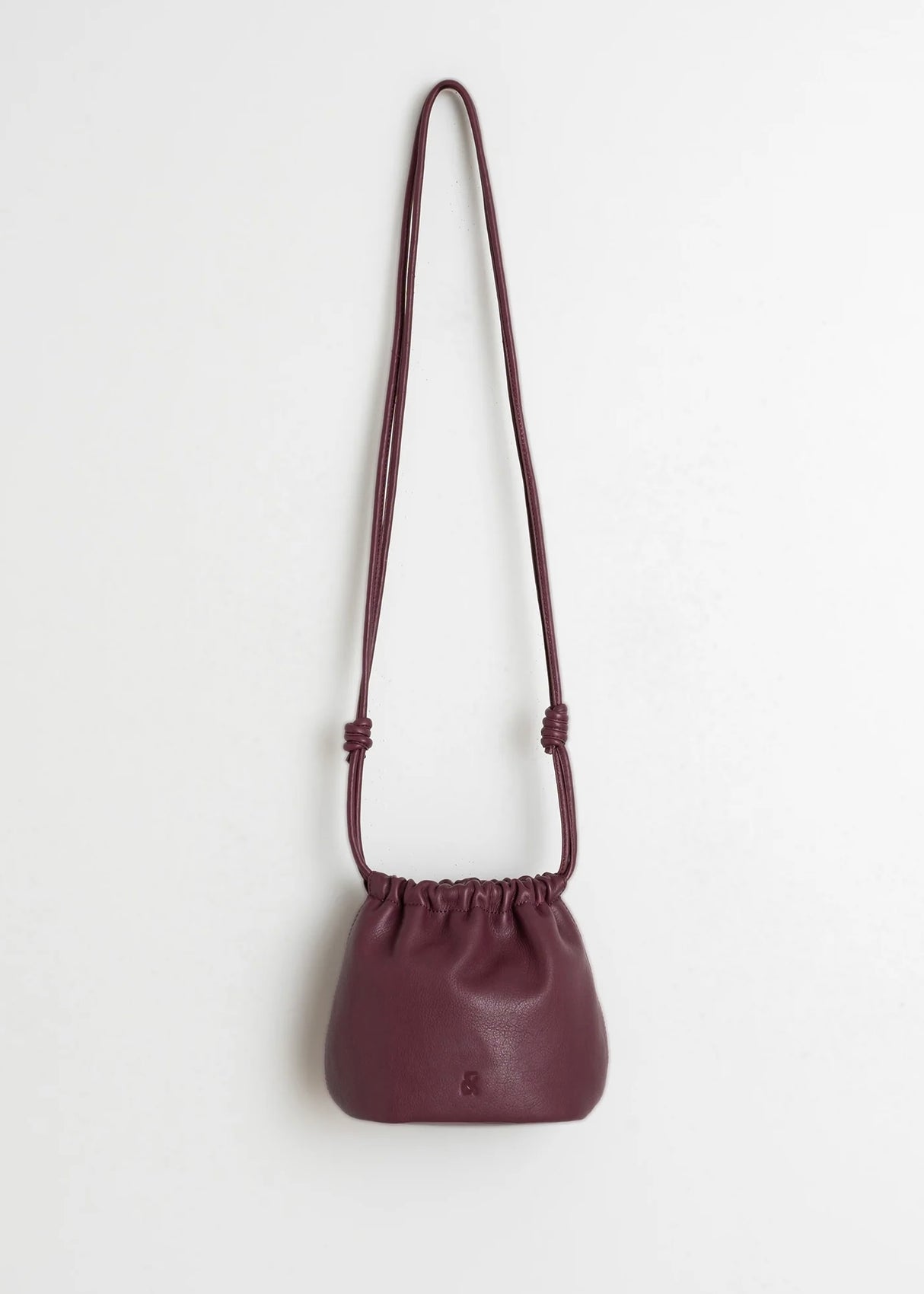 Gathered Leather Tote Bag