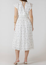 Dainty Rose Wrap Midi Dress