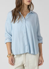 Relaxed Blue Stripe Shirt