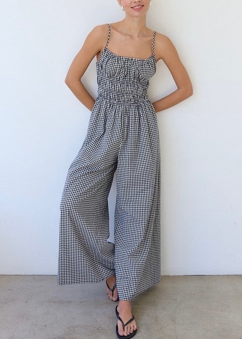 Gingham Wide Fit Jumpsuit