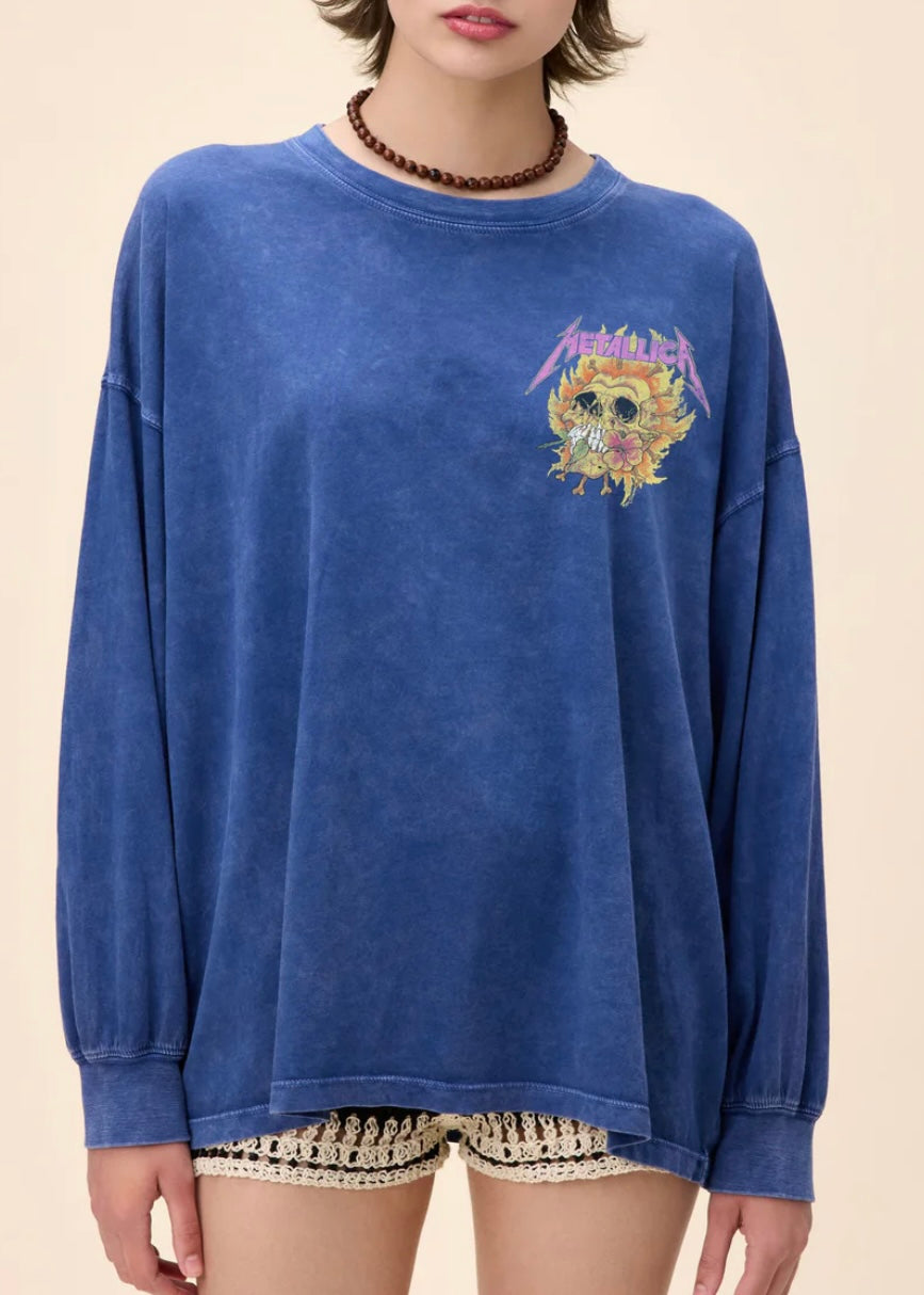 Metallica Flower Skull 1991 OS Long Sleeve