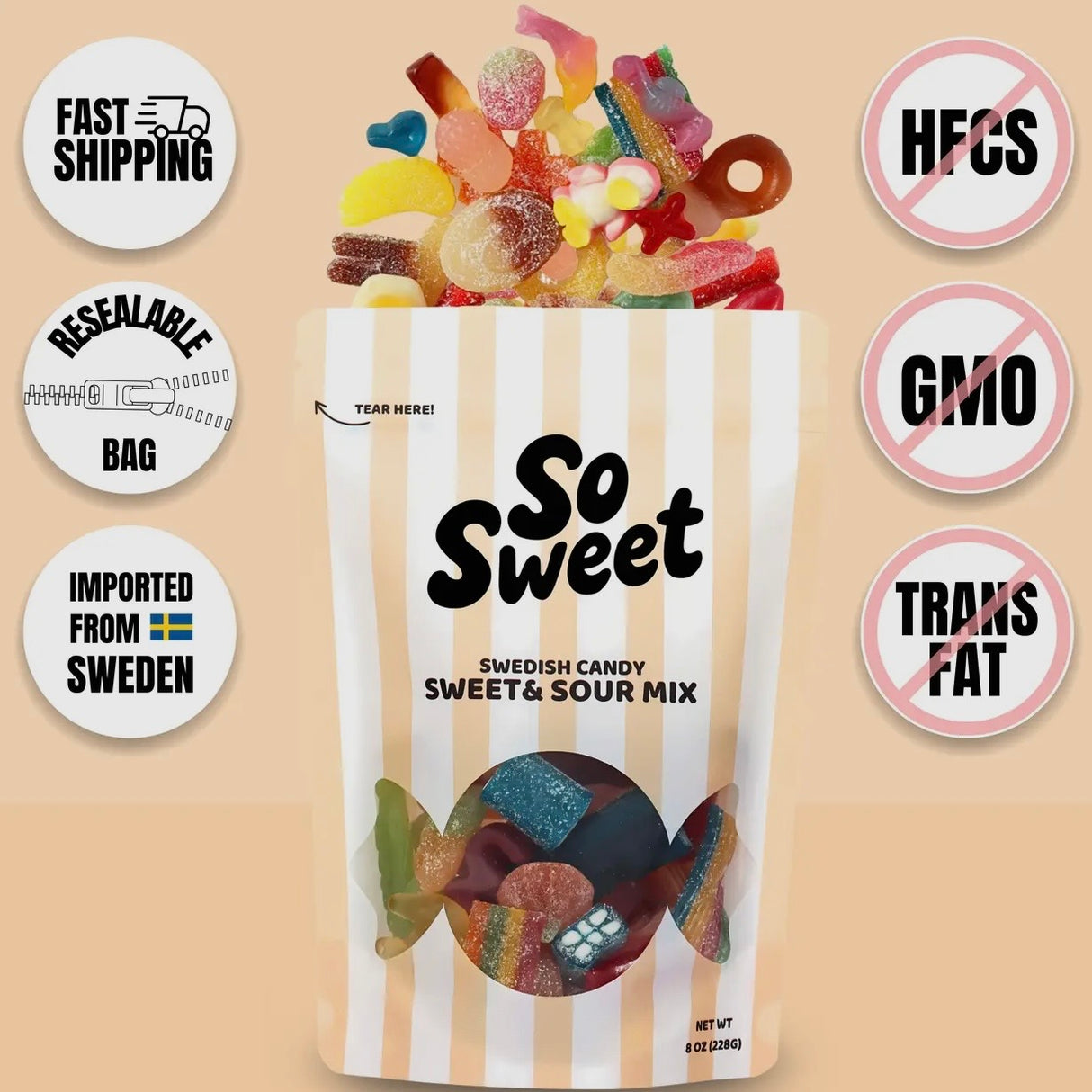 Swedish Candy Sweet & Sour Mix (8 oz)