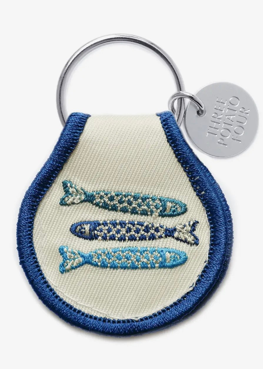 Tinned Fish Patch Keychain