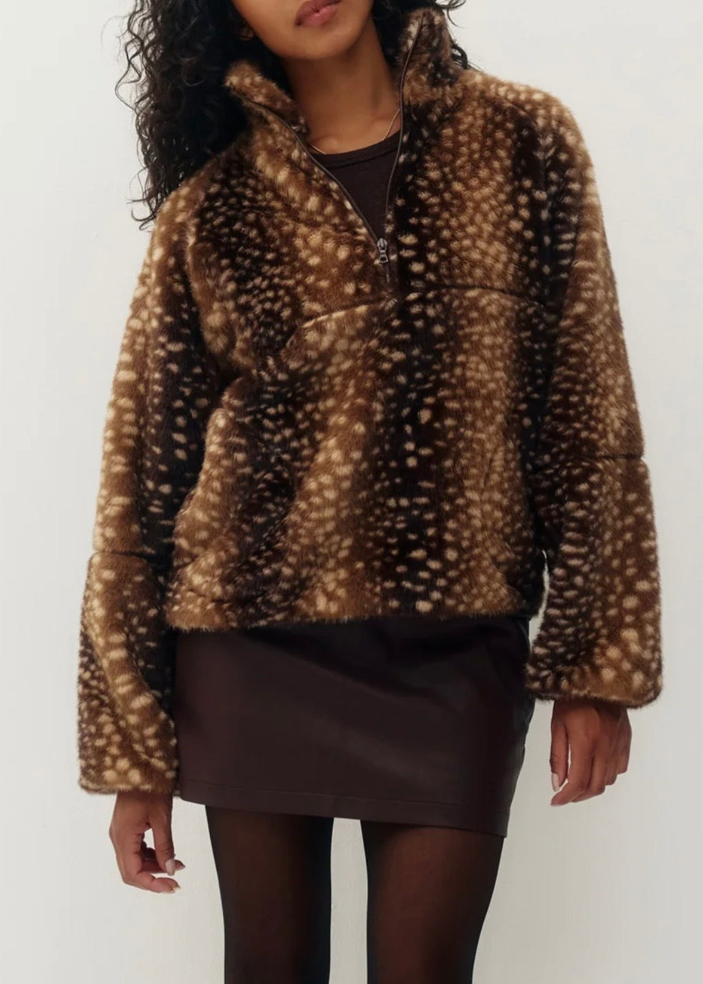 Tachette Faux Fur Zip Up