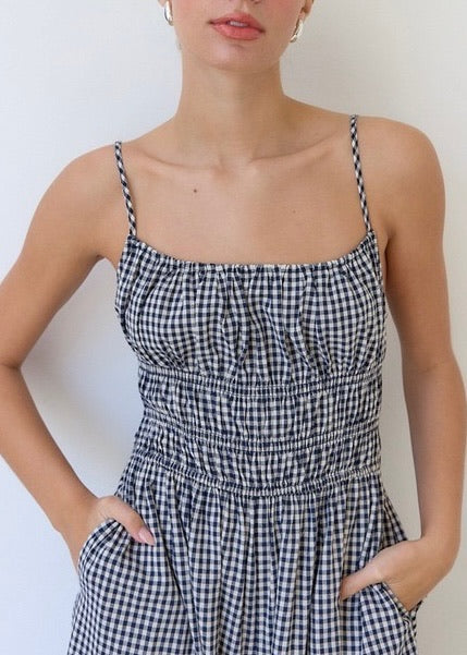 Gingham Wide Fit Jumpsuit