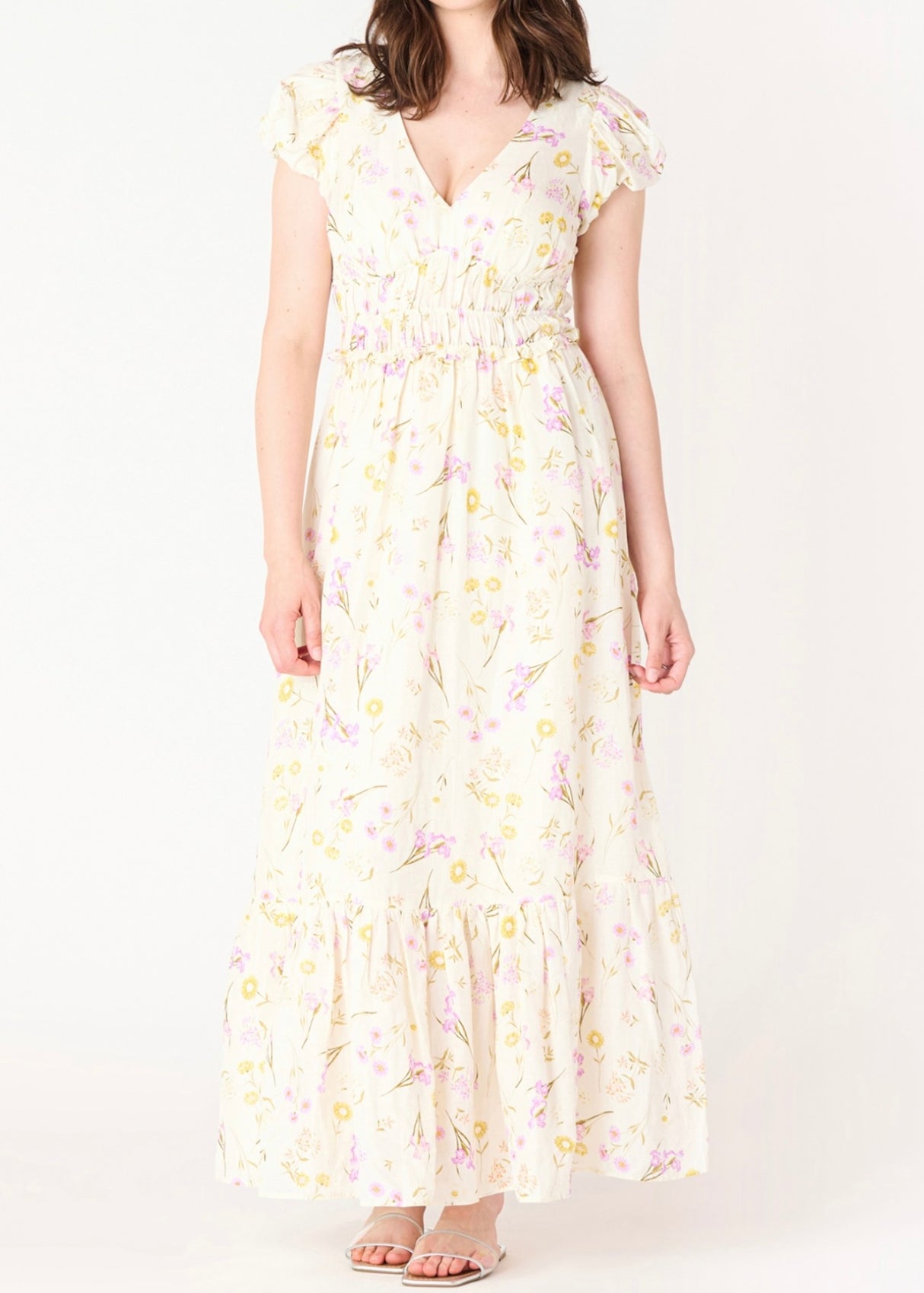 Bubble Sleeve Maxi Dress
