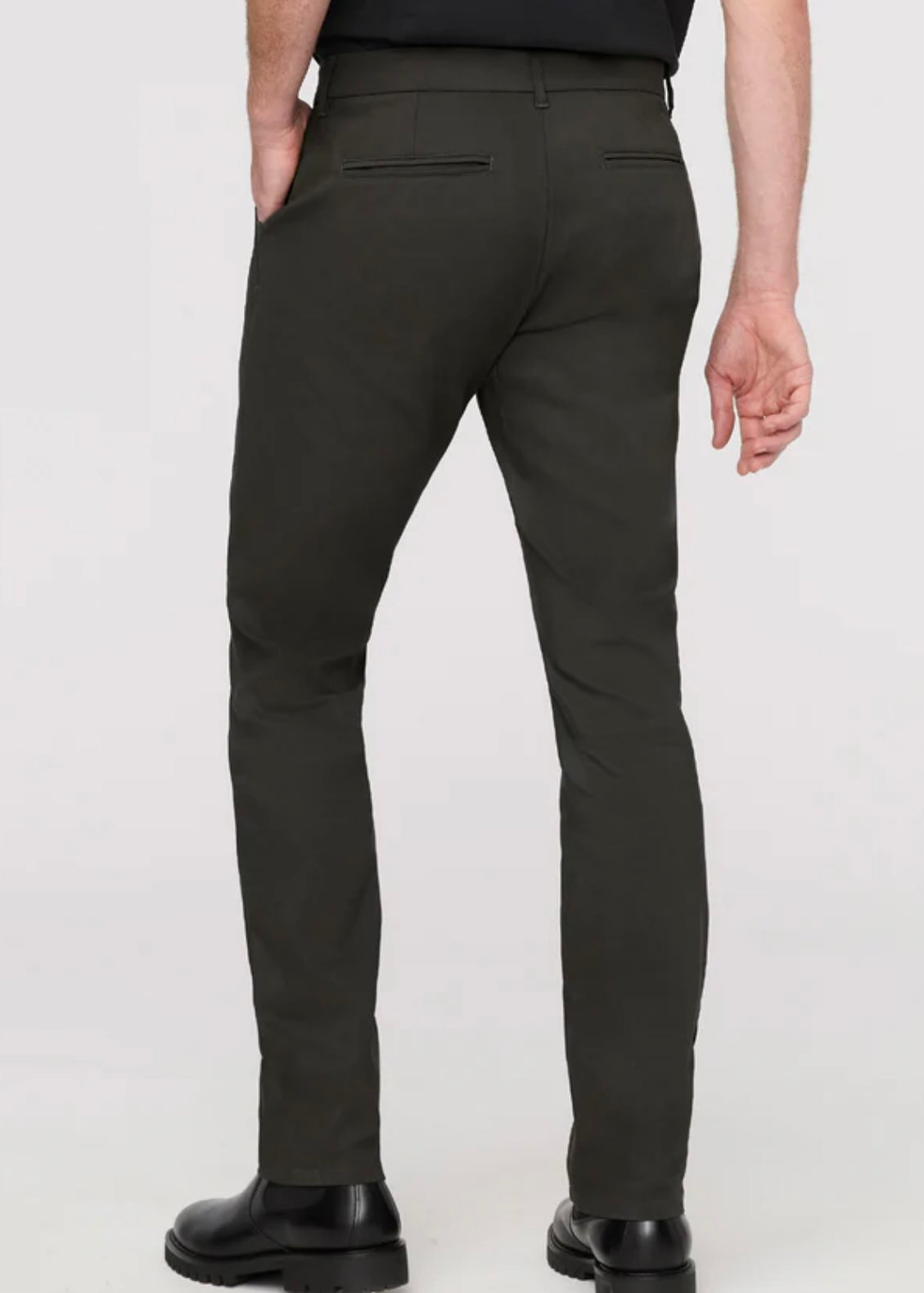 NuStretch Slim Straight Trouser in Evergreen
