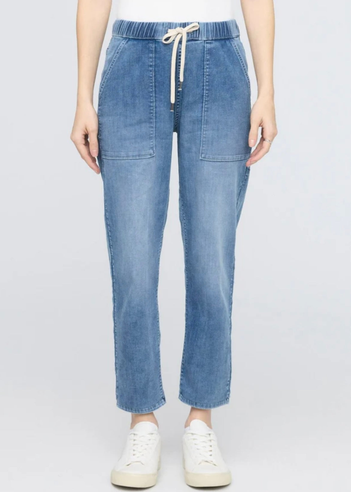 Performance Denim Crop Lite Harbour Pant - Light Stone