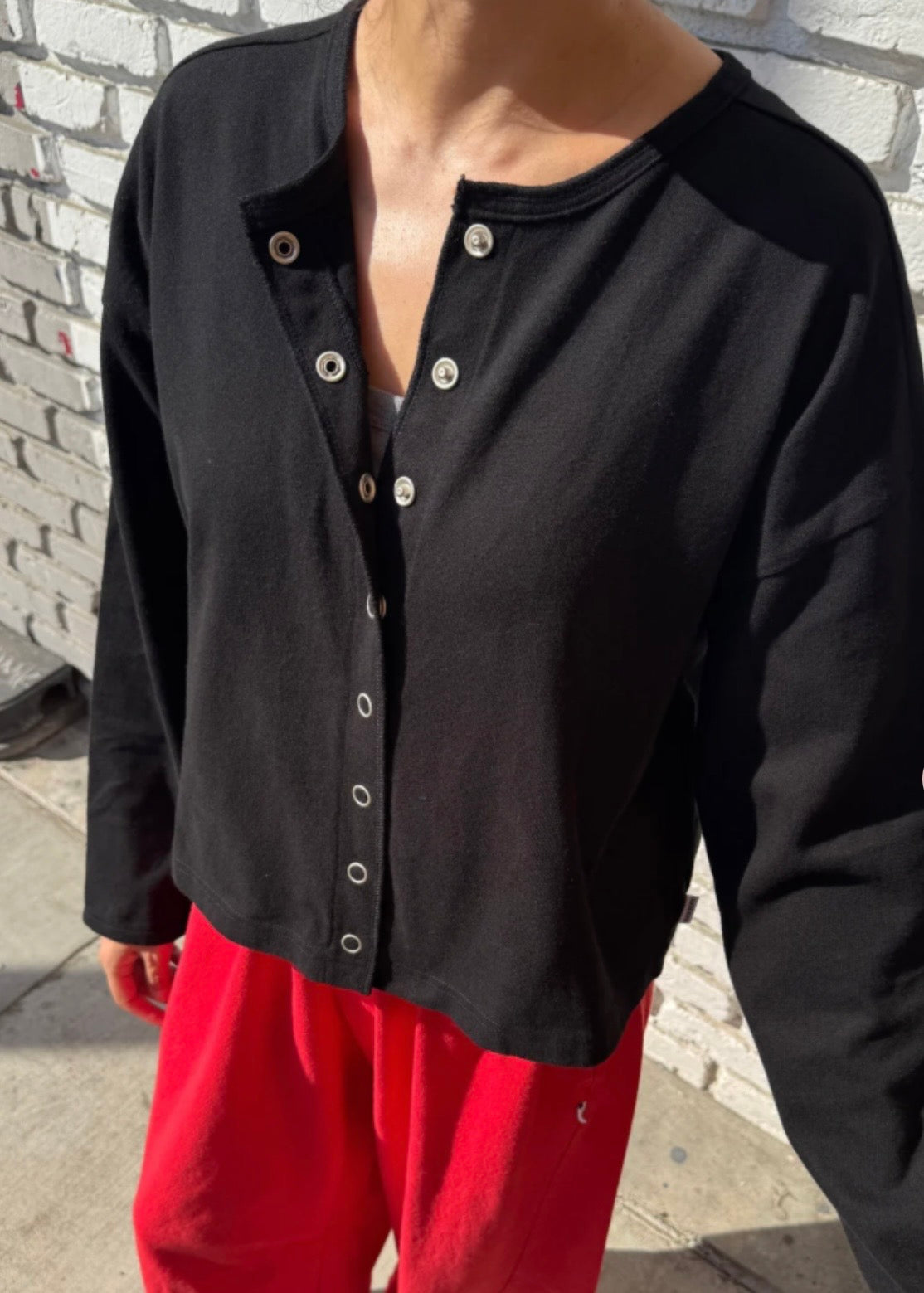 *pre-order Soft Jersey Snap Cardigan