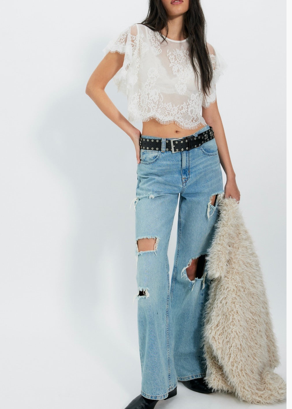Lunar Ash Lace Top