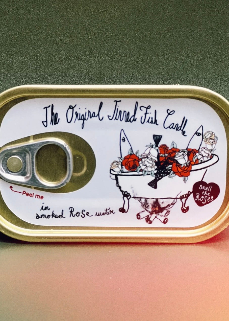 Tinned Fish Candle Smoked Rose Candle