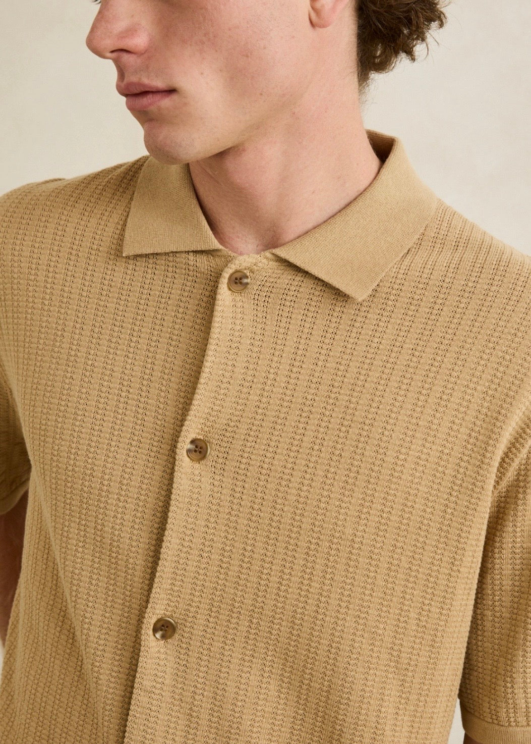 Textured Knit SS Shirt