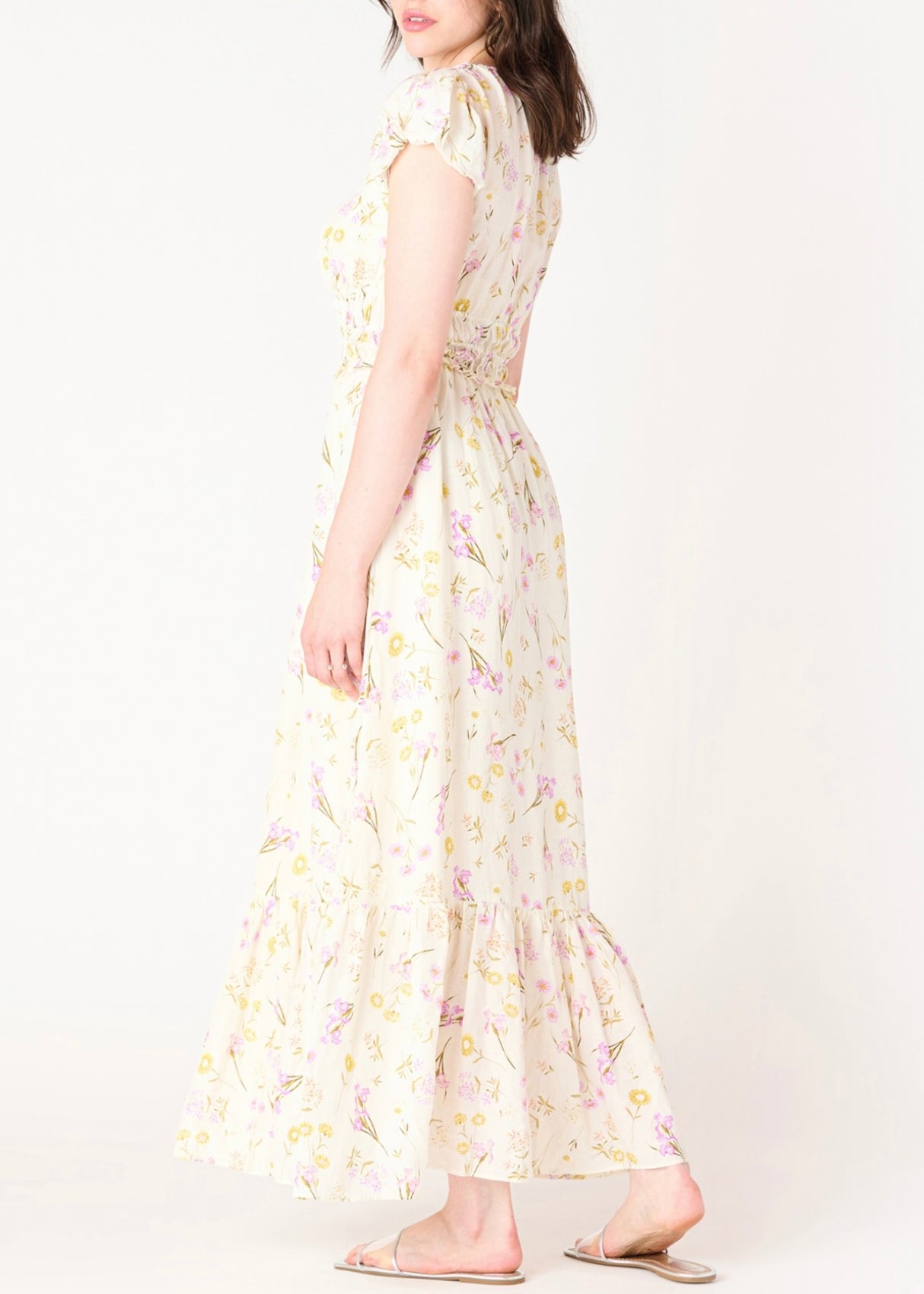 Bubble Sleeve Maxi Dress