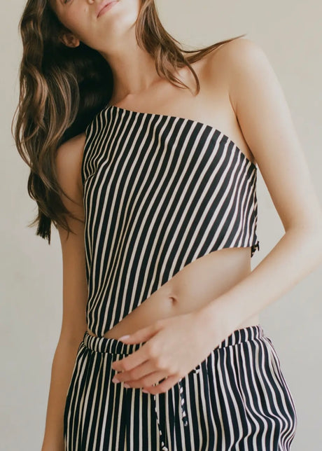 One Shoulder Stripe Top