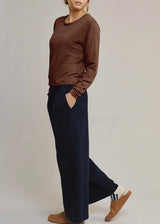 Cropped Bishop Long Sleeve Tee