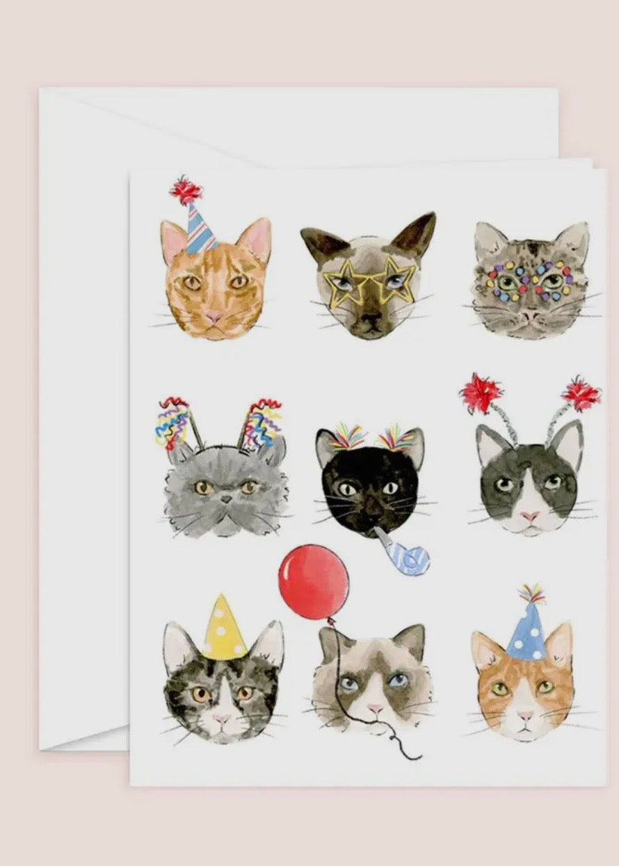 Birthday Cats Greeting Card