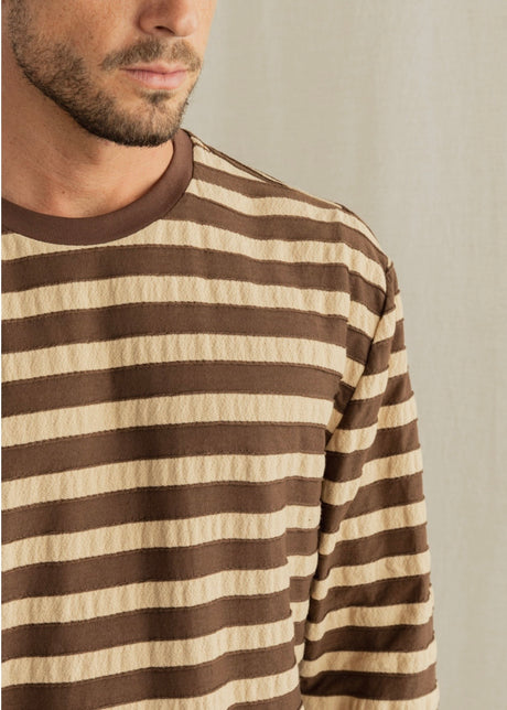 Textured Stripe LS T-Shirt