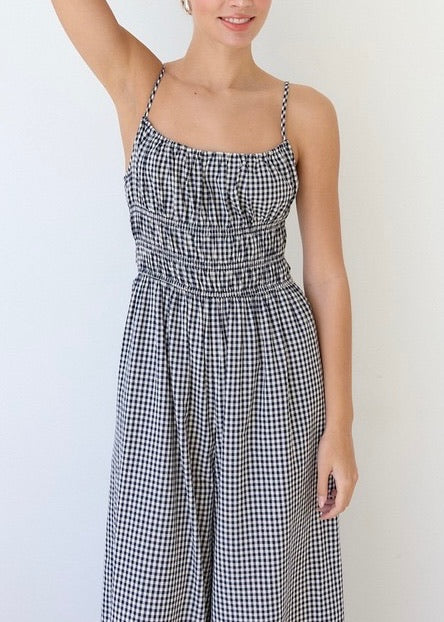 Gingham Wide Fit Jumpsuit