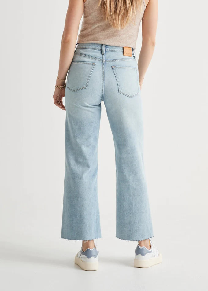 Midweight Performance Denim Wide Leg in Coastal Blue