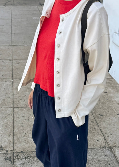 *pre-order Soft Jersey Snap Cardigan