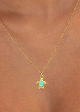 Opal Turtle Necklace