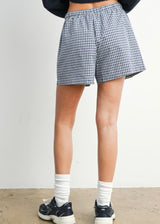Lila Check Shorts