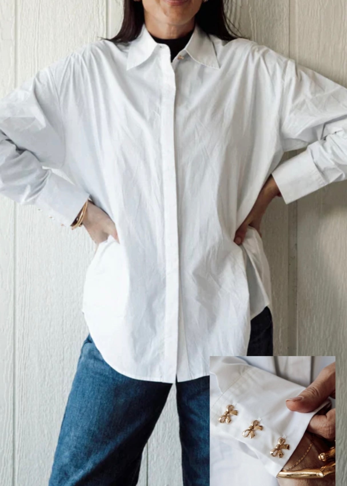Bow Poplin Shirt