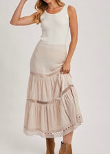 Ida Crochet Midi Skirt