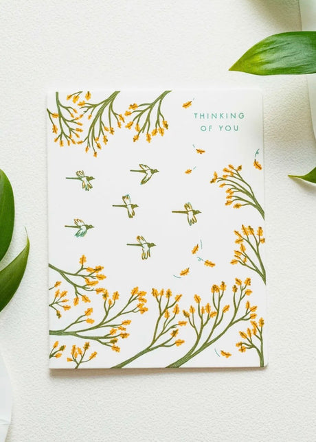 Thinking of You Birds | Letterpress Card