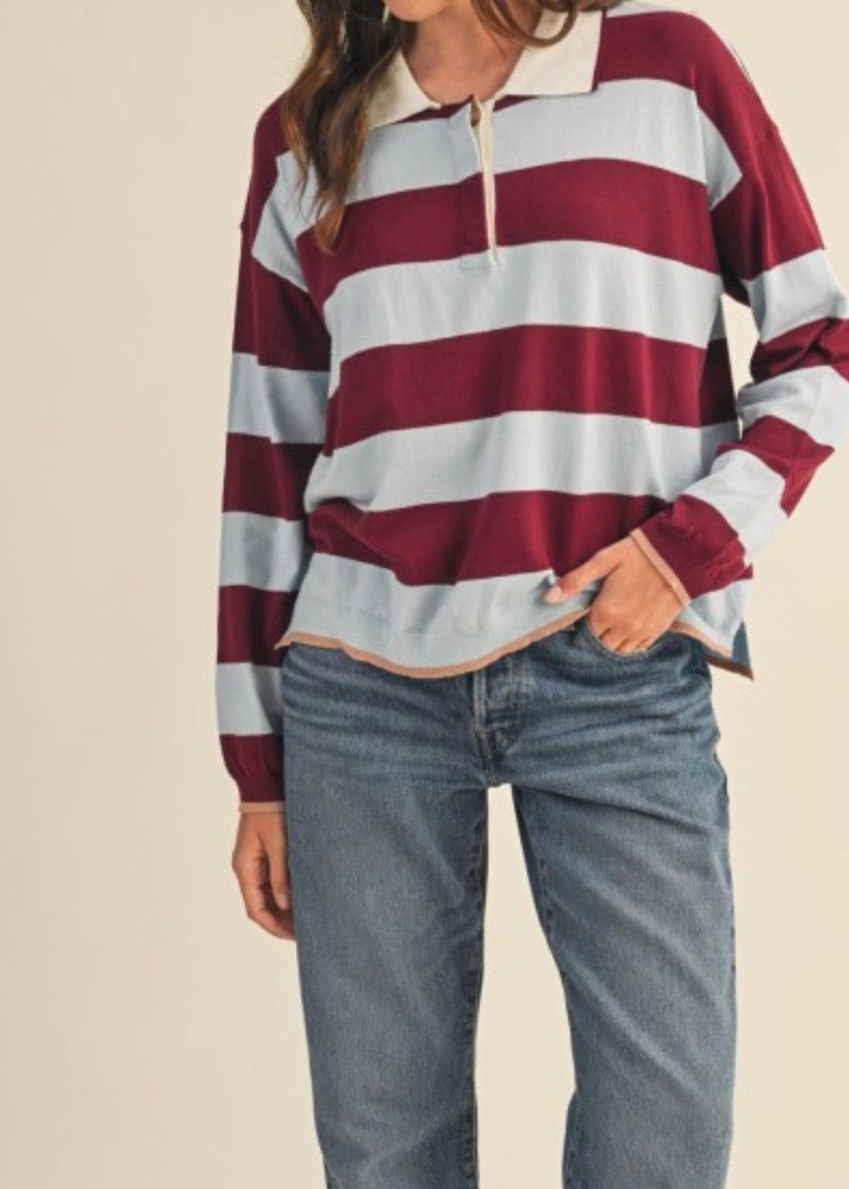 Blue Eyes Rugby Top