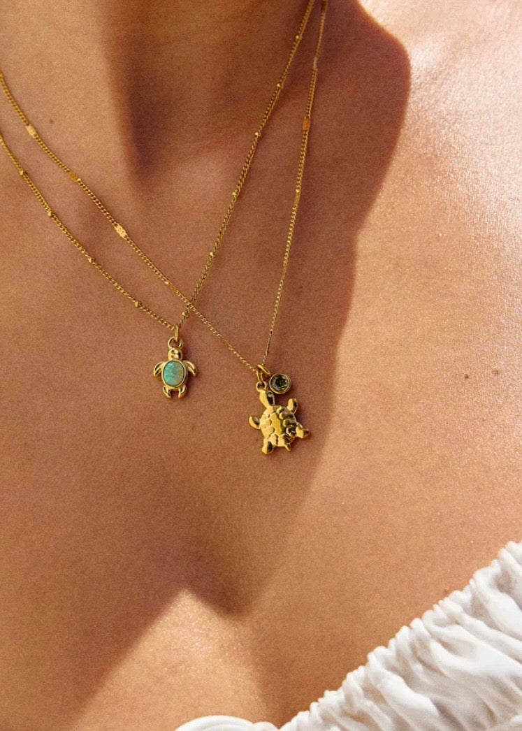 Opal Turtle Necklace