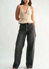 High Rise Full Length Wide Leg