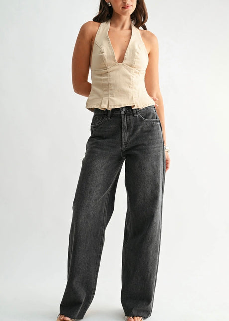 High Rise Full Length Wide Leg