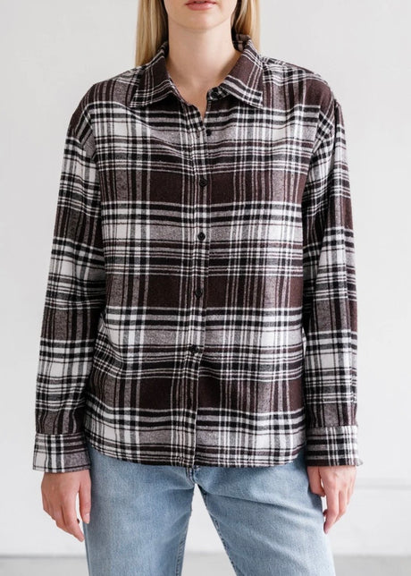 Oversized Plaid Button Up