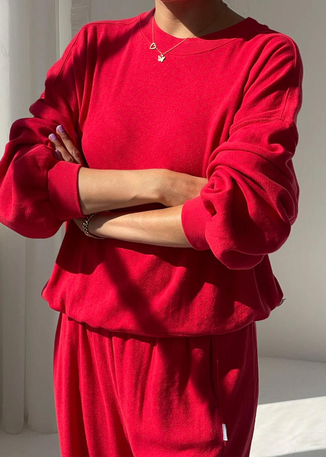 Pointelle Core Sweatshirt