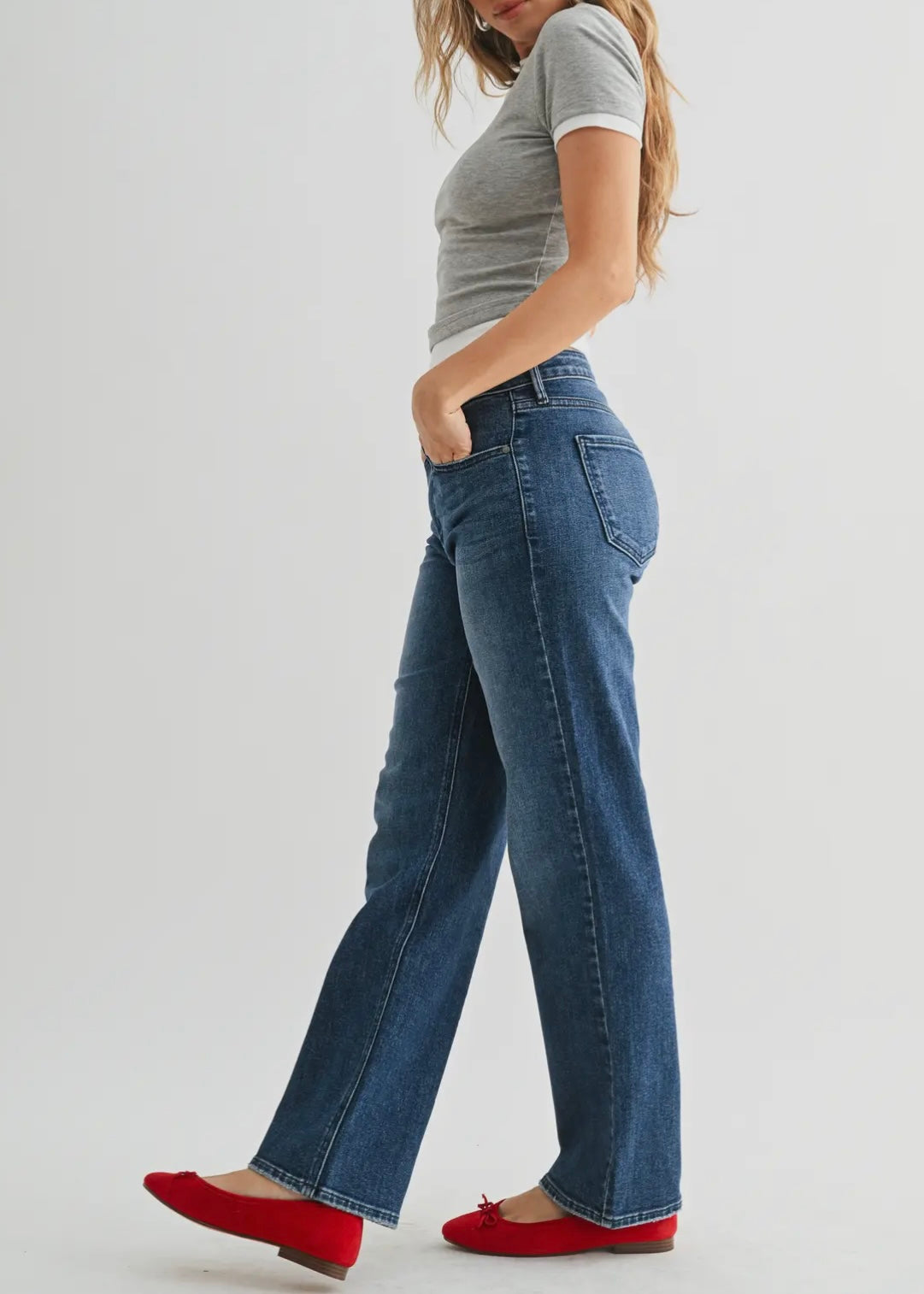 Stretchy Straight Jeans