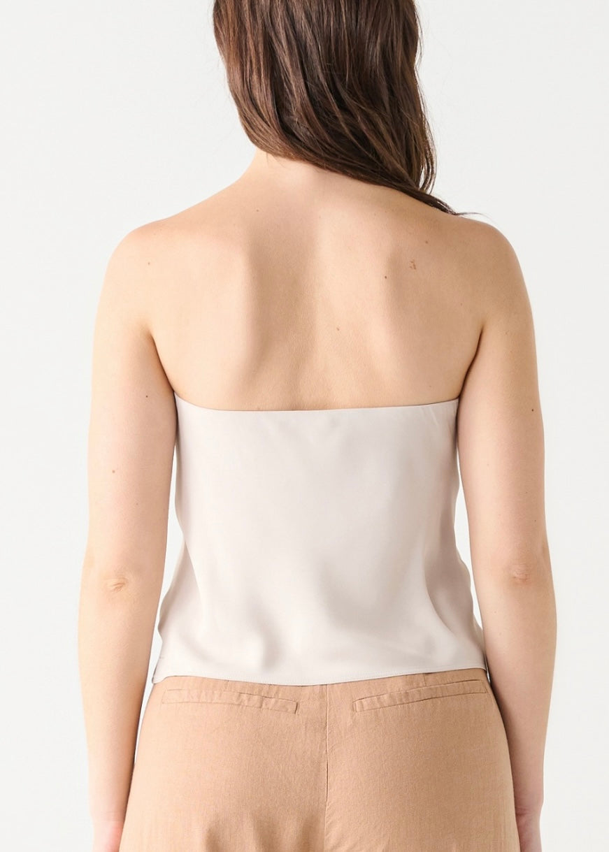 Strapless Satin Tank