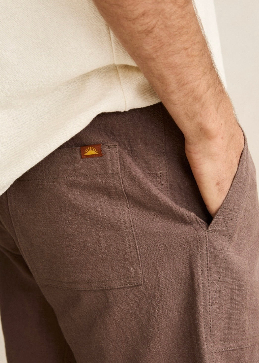 Worn Path Textured Linen Short
