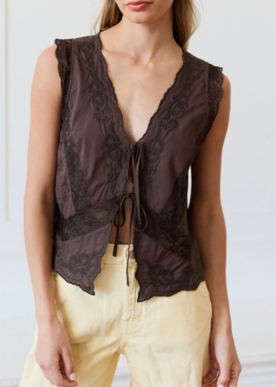 Julianne Lace Tie Top