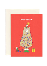 Christmas Card - Bear in Red