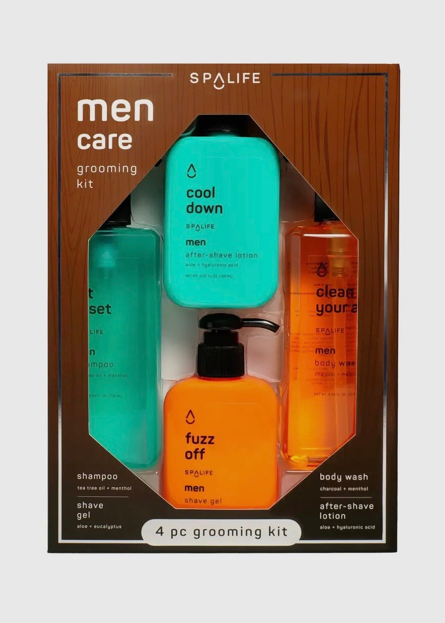 Men's Hair & Body Care Grooming Kit, Men's Skincare - 4 Pc