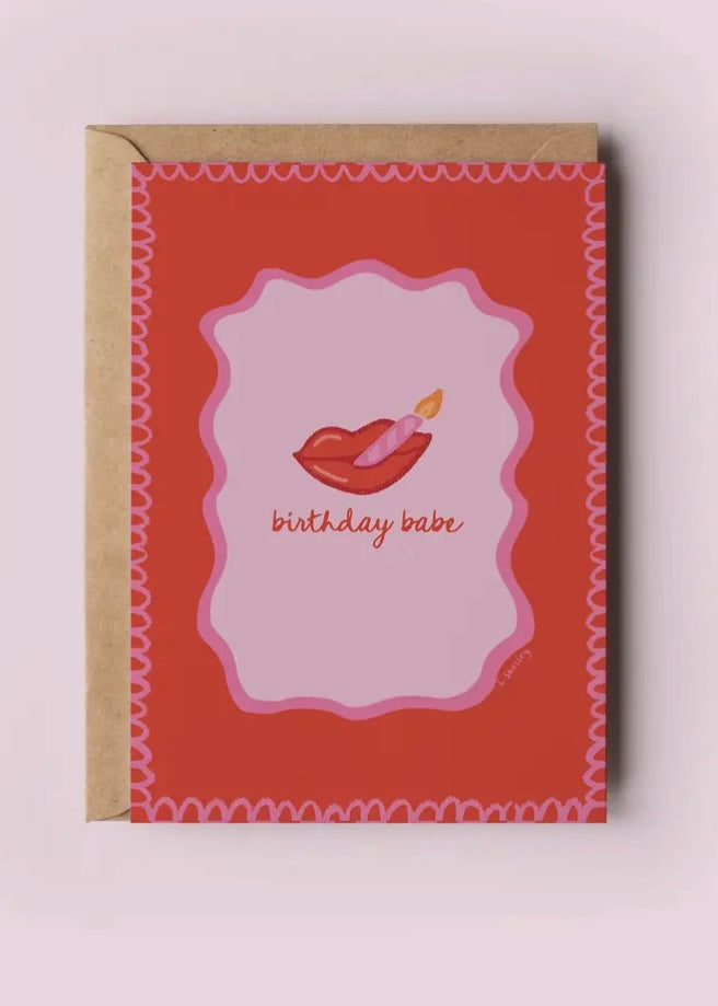 Birthday Babe Lipstick Card