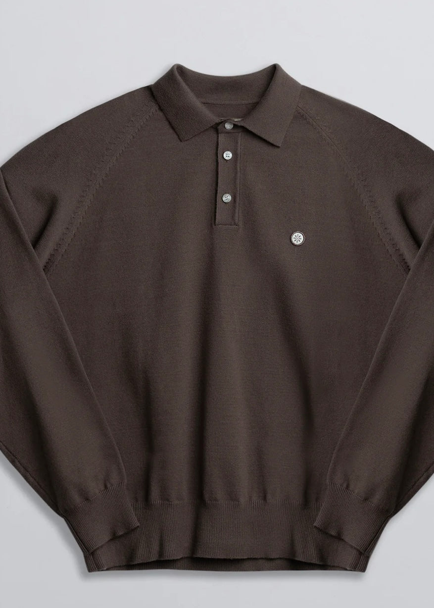 Long Sleeve Knit Polo