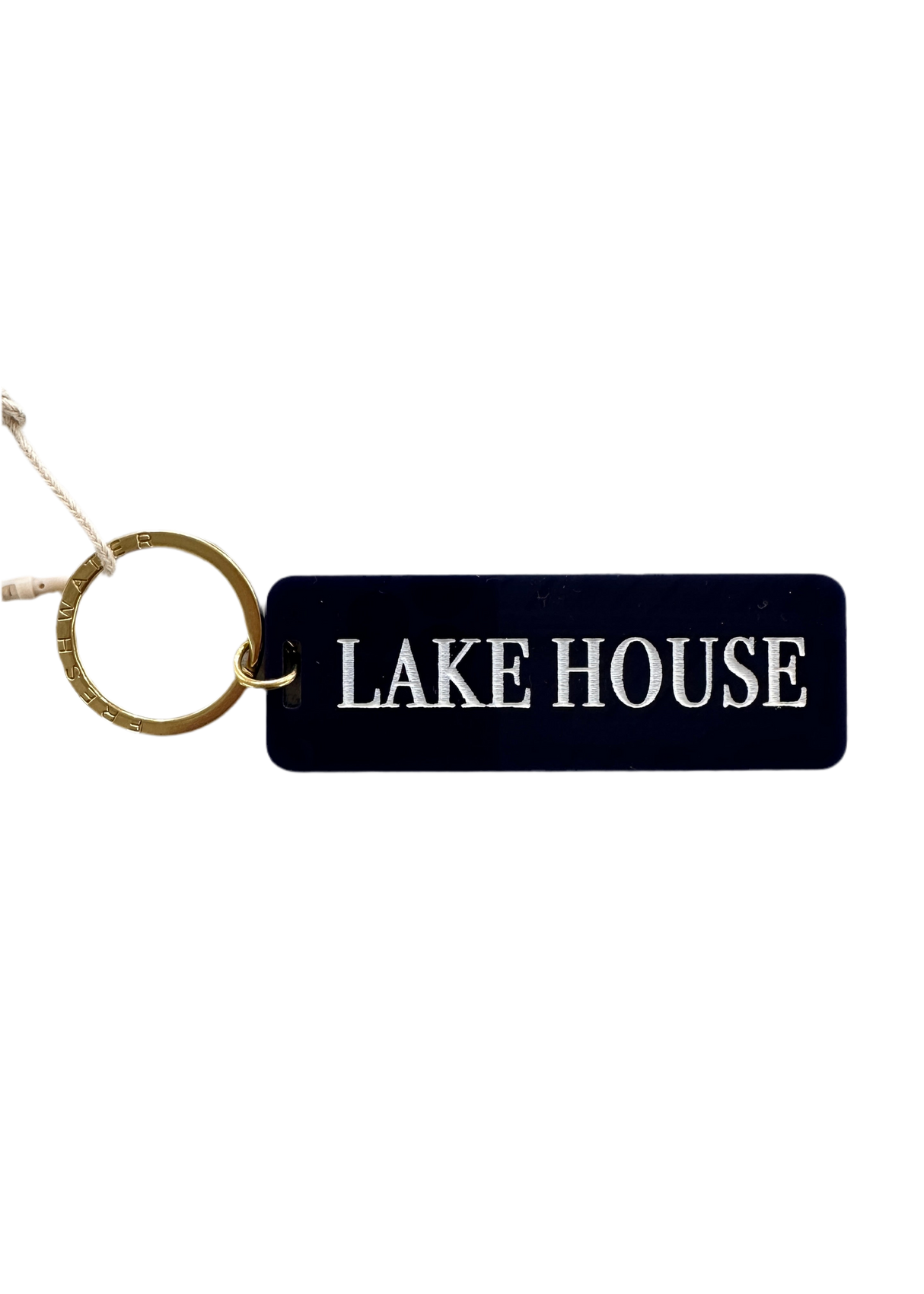 Lake House Keychain - Navy