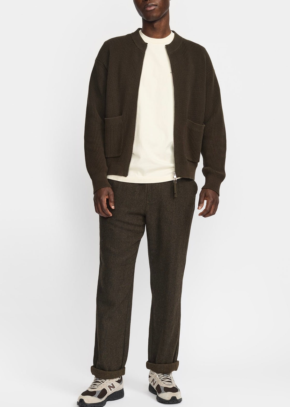 Zipped Knit Cardigan