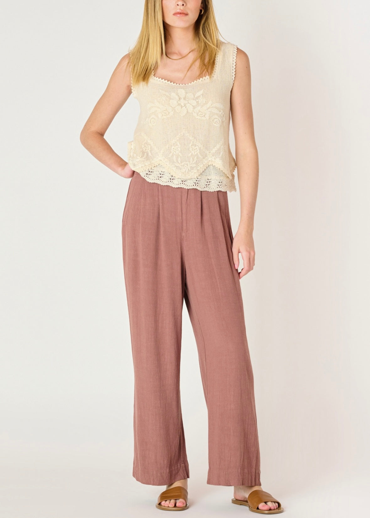 Wide Leg Linen Pant