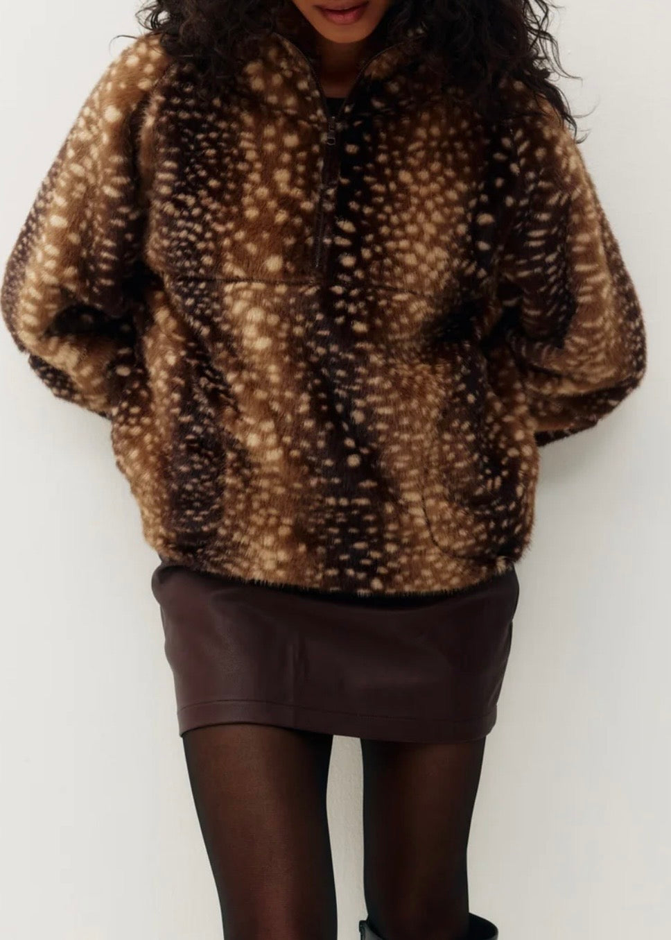 Tachette Faux Fur Zip Up