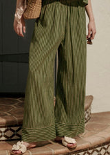 Olive Grove Stripe Pants